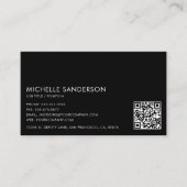 Modern Minimalist Simple Professional QR Code Visitenkarte (Vorderseite)