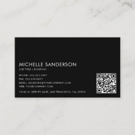 Modern Minimalist Simple Professional QR Code Visitenkarte