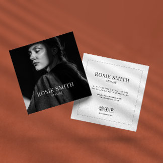 Modern Minimalist Simple Professional Quadratische Visitenkarte