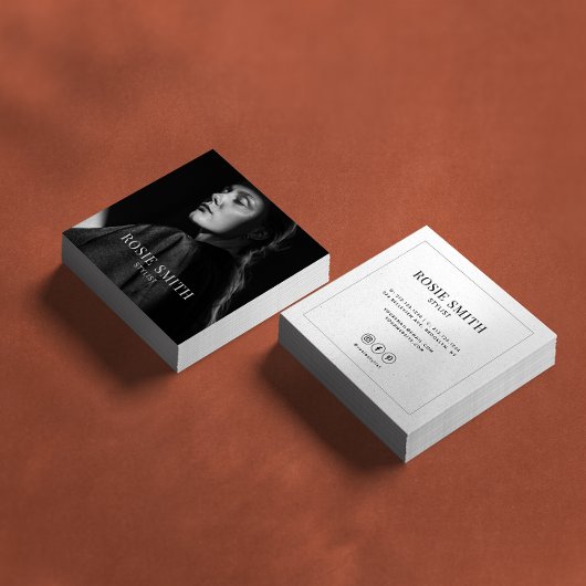 Modern Minimalist Simple Professional Quadratische Visitenkarte