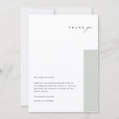 Modern Minimalist Simple Script Wedding Photo Dankeskarte (Rückseite)