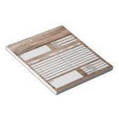 Modern Minimalist Small Invoice Form Business Logo Notizblock (angewinkelt)