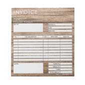 Modern Minimalist Small Invoice Form Business Logo Notizblock (Vorderseite)
