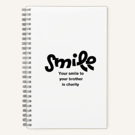 Modern Minimalist Smile ist wohltätige Inspiration Notizblock