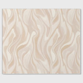 Modern Minimalist Soft Beige Flow Abstract Pattern Geschenkpapier (Flach)