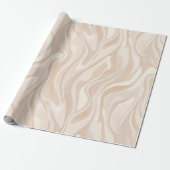 Modern Minimalist Soft Beige Flow Abstract Pattern Geschenkpapier (Ungerollt)