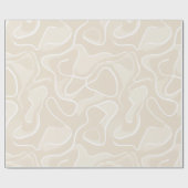 Modern Minimalist Soft Beige Flow Abstract Pattern Geschenkpapier (Flach)