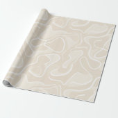 Modern Minimalist Soft Beige Flow Abstract Pattern Geschenkpapier (Ungerollt)