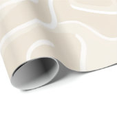 Modern Minimalist Soft Beige Flow Abstract Pattern Geschenkpapier (Rolleneckpunkt)