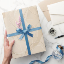 Modern Minimalist Soft Beige Flow Abstract Pattern