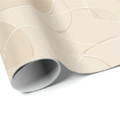Modern Minimalist Soft Beige Flow Abstract Pattern Geschenkpapier (Rolleneckpunkt)
