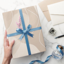 Modern Minimalist Soft Beige Flow Abstract Pattern Geschenkpapier