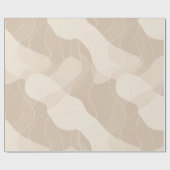 Modern Minimalist Soft Beige Flow Abstract Pattern Geschenkpapier (Flach)