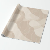 Modern Minimalist Soft Beige Flow Abstract Pattern Geschenkpapier (Ungerollt)
