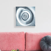 Modern Minimalist Spiral Staircase Art - Abstract  Leinwanddruck (Insitu (Wohnzimmer))