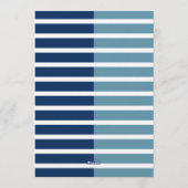 Modern Minimalist Striped Thirtieth Birthday Photo Einladung (Rückseite)