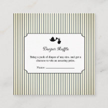 Modern & Minimalist Stripes Stork Baby Shower 