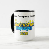 Modern Minimalist Superstar Employee Luxe Tasse (Vorderseite Links)