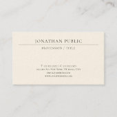 Modern Minimalist Template Elegant Luxurious Visitenkarte (Vorderseite)