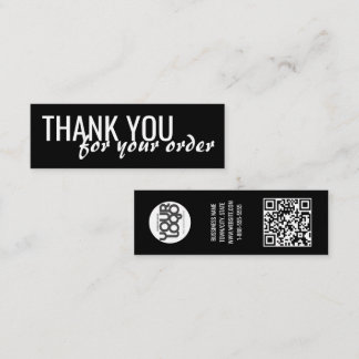 Modern Minimalist Thank You for Your Order Busines Mini Visitenkarte