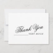 Modern Minimalist Thank You Very Much Note Card Mitteilungskarte (Vorderseite)