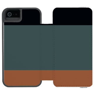 Modern Minimalist Tri-Tone: Charcoal, Slate, and O Incipio Watson™ iPhone 5 Geldbörsen Hülle