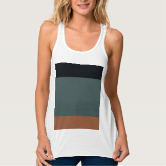 Modern Minimalist Tri-Tone: Charcoal, Slate, and O Tank Top