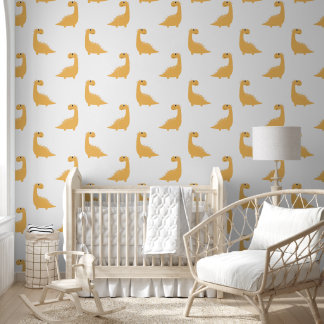Modern Minimalist Turmeric Dinosaurs Tapete