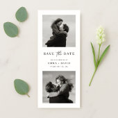 Modern Minimalist Two Photo Wedding Bookmark Save The Date