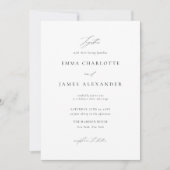 Modern Minimalist Typography Calligraphy Wedding Einladung (Vorderseite)