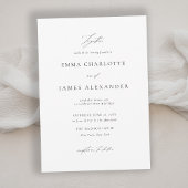 Modern Minimalist Typography Calligraphy Wedding Einladung