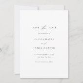 Modern Minimalist Typography Calligraphy Wedding Save The Date (Vorderseite)