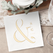 Modern minimalist typography couples monogram servietten mit folie