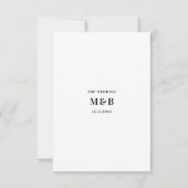 Modern Minimalist Typography QR Code Wedding RSVP Karte (Rückseite)