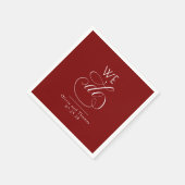 Modern Minimalist Typography Red Wedding We Do Serviette (Ecke)
