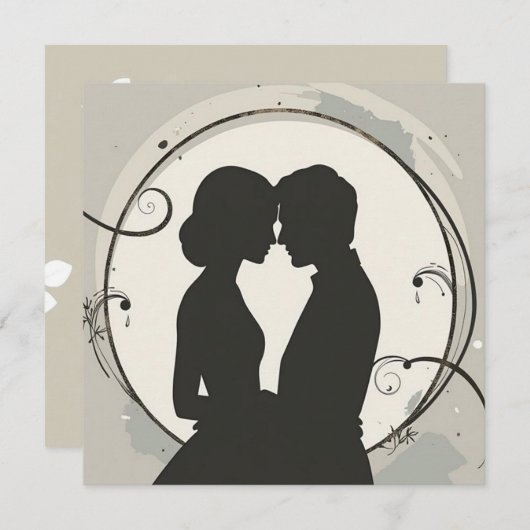 Modern Minimalist Union Einladung (Vorne/Hinten)