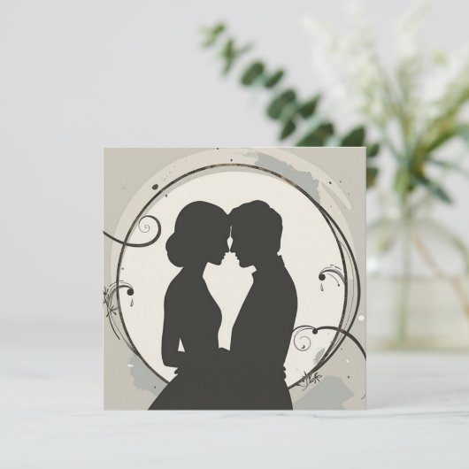 Modern Minimalist Union Einladung (Stehend Vorderseite)