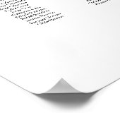 Modern minimalist up to 20 tables seating plan poster (Ecke)