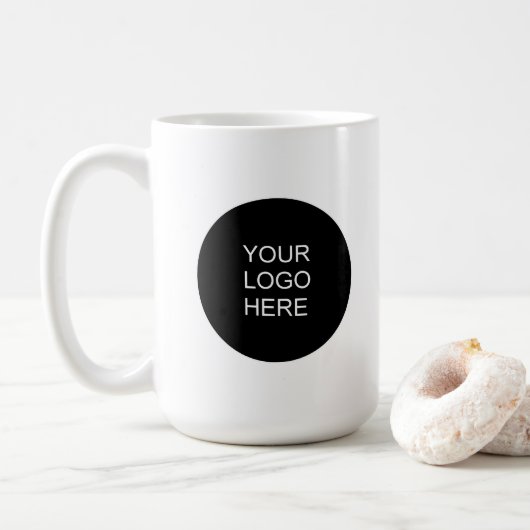 Modern Minimalist Upload Your Business Logo Kaffeetasse (Mit Donut)