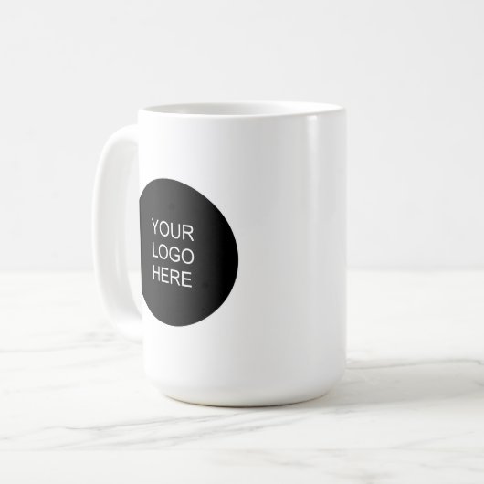 Modern Minimalist Upload Your Business Logo Kaffeetasse (Vorderseite Links)
