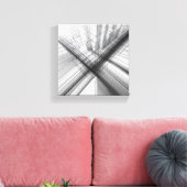 Modern Minimalist Urban Wireframe - Abstract 3D  Leinwanddruck (Insitu (Wohnzimmer))
