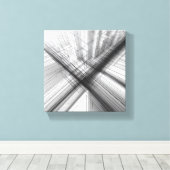 Modern Minimalist Urban Wireframe - Abstract 3D  Leinwanddruck (Insitu (Holzboden))