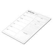 Modern Minimalist Vertical Weekly Planner & Goals Notizblock (angewinkelt)