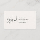 Modern Minimalist Virtual Assistant Professional  Visitenkarte (Rückseite)