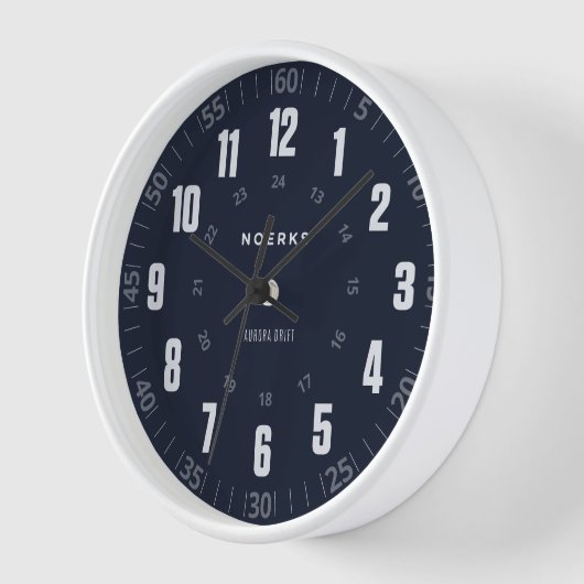 Modern Minimalist Wall Clock – Aurora Drift Uhr (Winkel)
