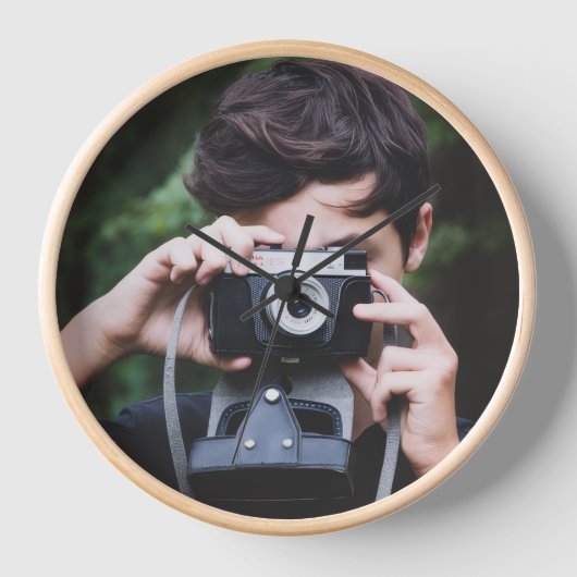 Modern Minimalist Wall Clock Uhr (Vorderseite)