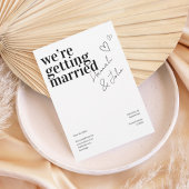 Modern Minimalist “We’re Getting Married” Einladung