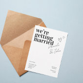 Modern Minimalist “We’re Getting Married” Einladung