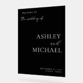 Modern Minimalist Wedding Acrylic Welcome Sign Acrylschild (Winkel)