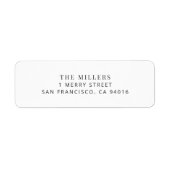 Modern Minimalist Wedding Address Label (Vorne)